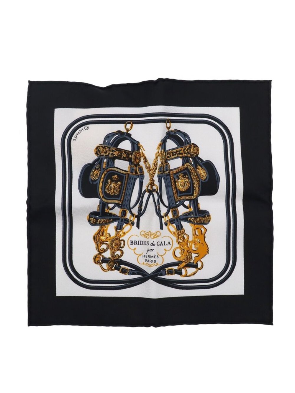 Hermes Carre Nano 20 Brides de Gala Mini Bandana Scarf Handkerchief Silk